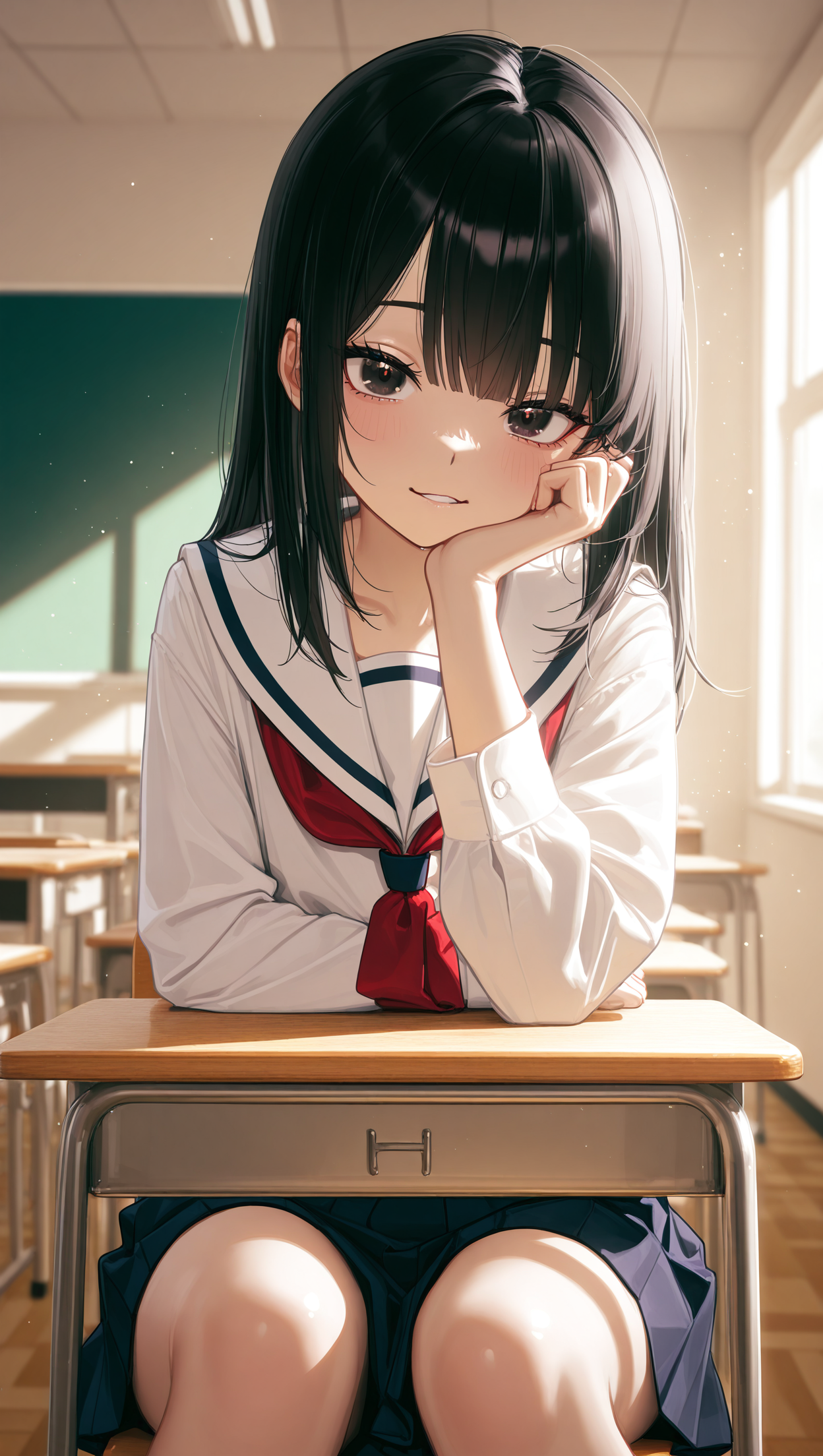 教室で友達と話す