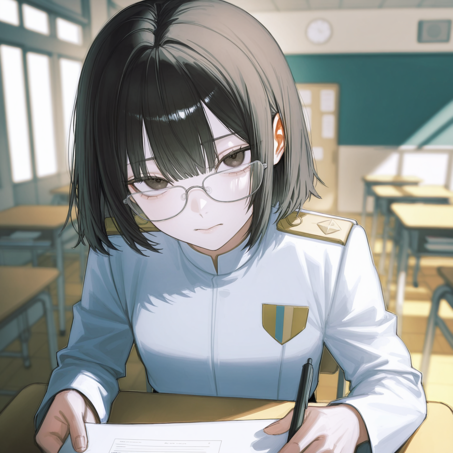 放課後の教室で