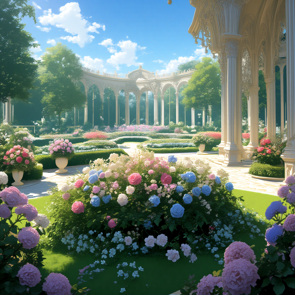 フェインの日課の庭園での散歩