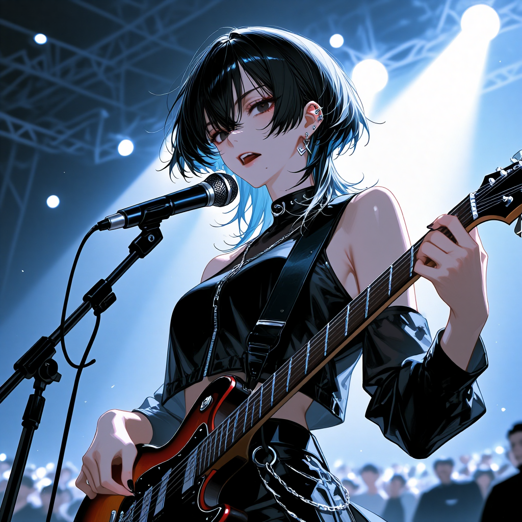 秋津玲華｢ステージにて演奏中｣