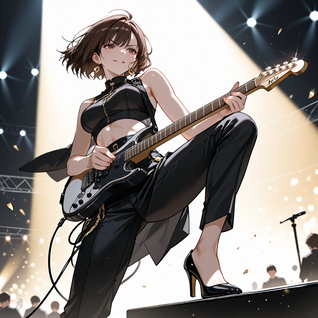 瀧本真帆｢ステージにて演奏中｣