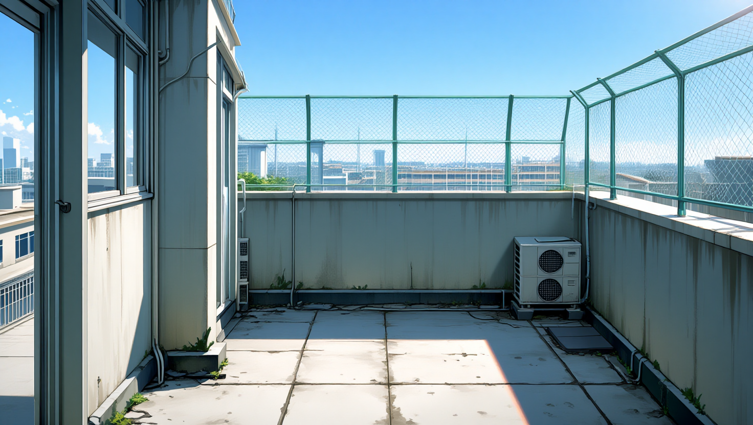 学校での屋上