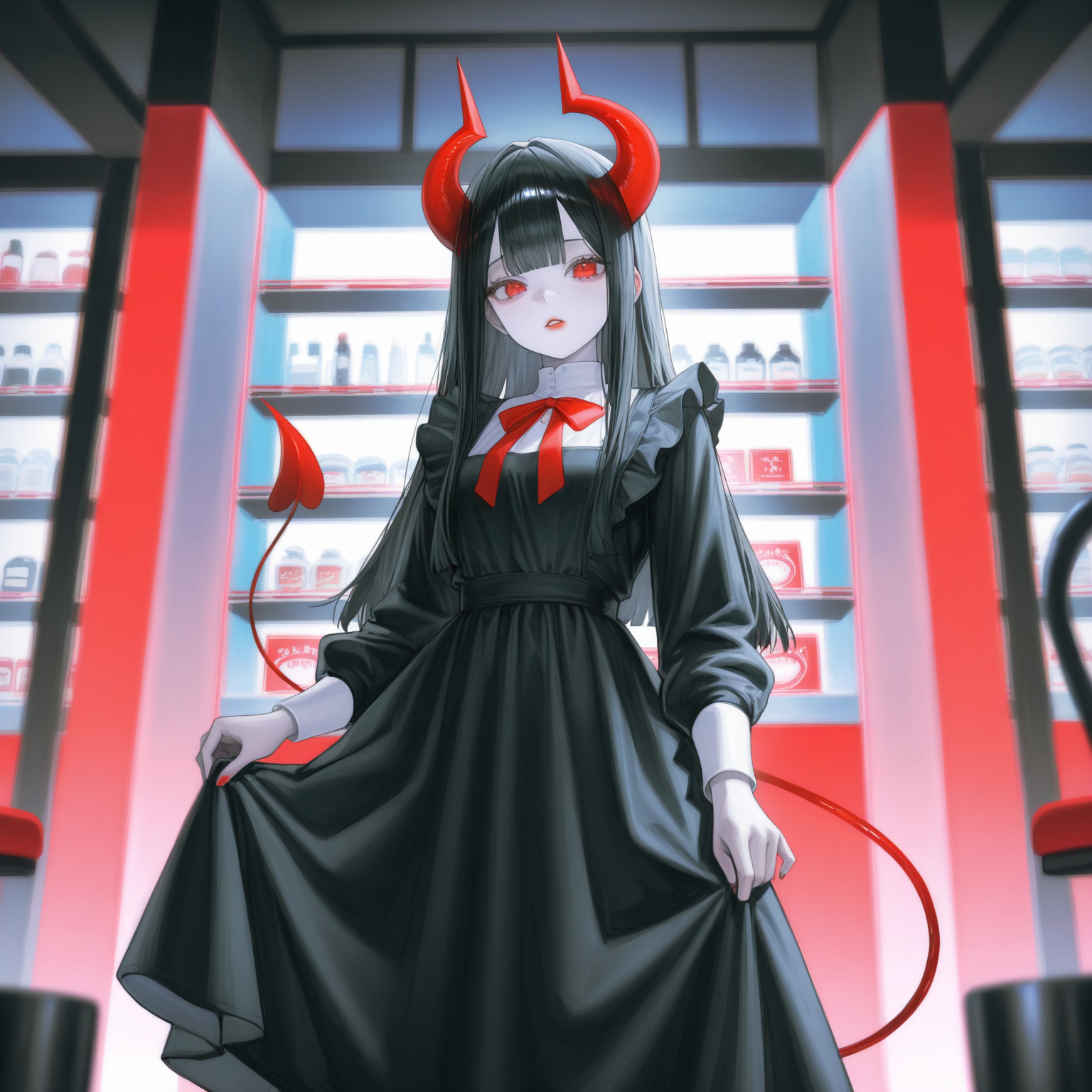無表情でこちらを見つめるリネット