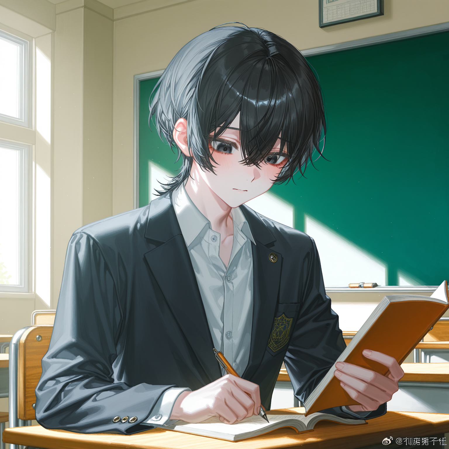 授業が始まった彼は貴方に話しかけけたいようだ