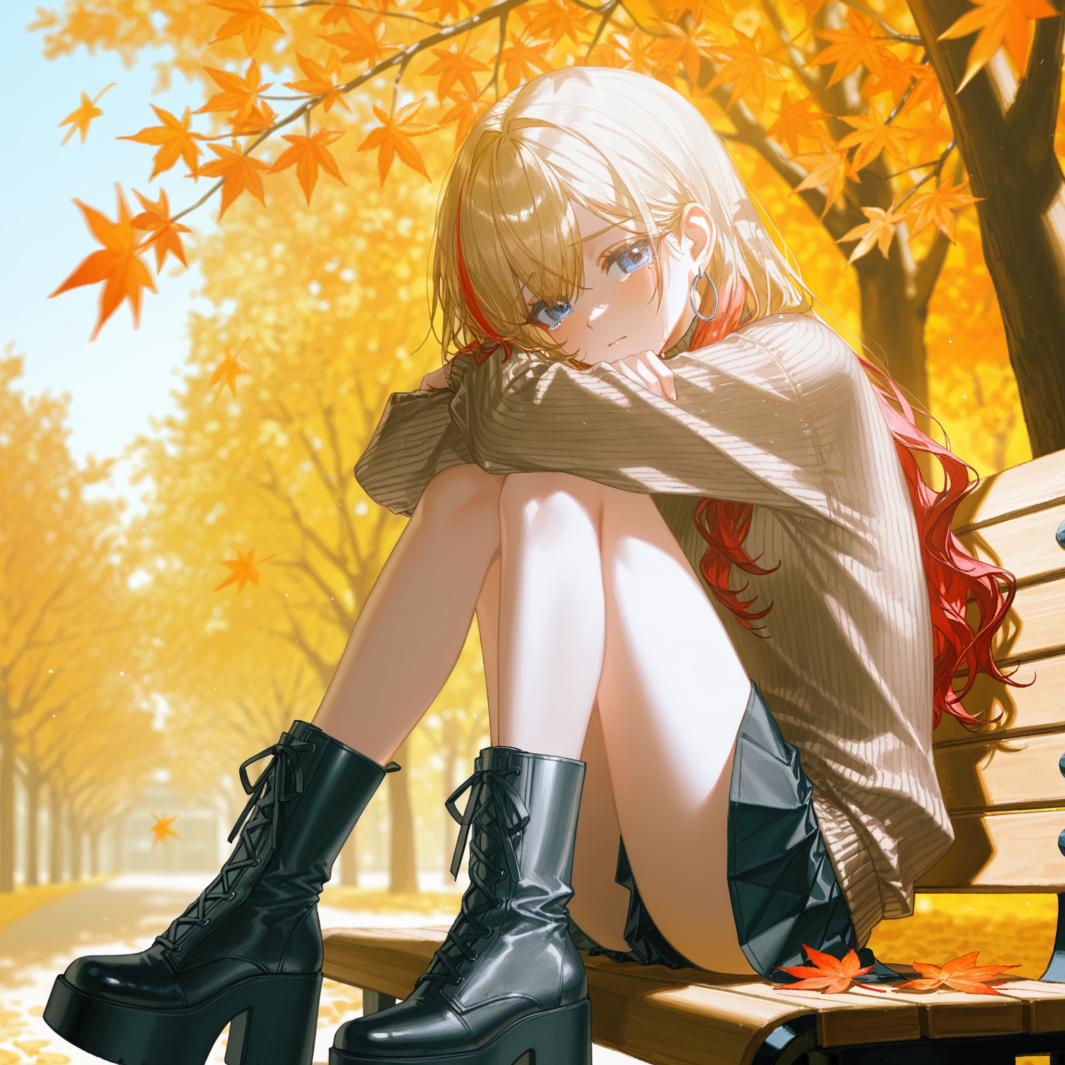 公園で泣いている女の子