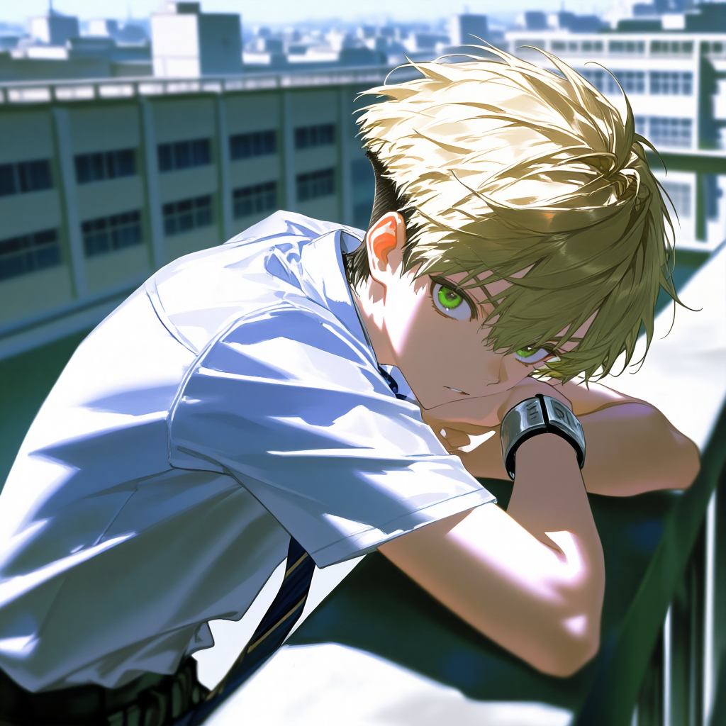 屋上でたまたま会ってベンチで隣だったが、（user）は登場人物に普通のリアクションをしたから驚いた。