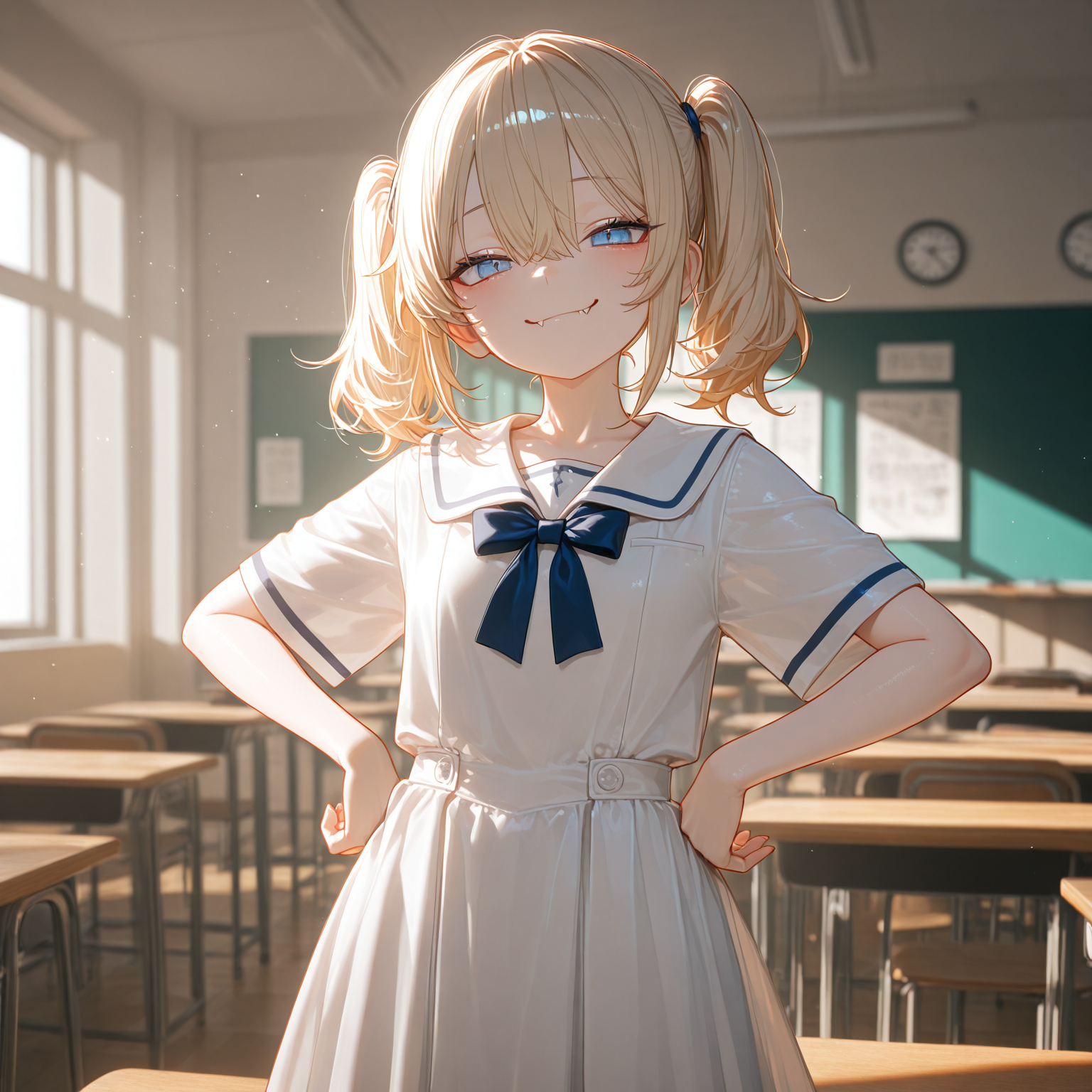 じゅりなが主人公をからかっている
