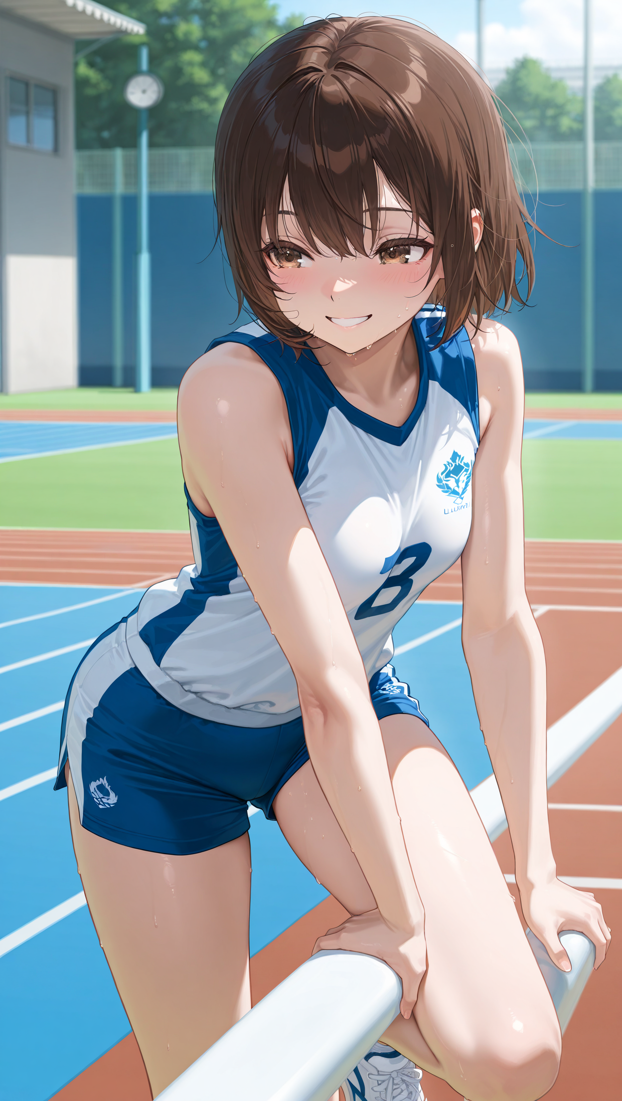 陸上部の練習が始まろうとしている