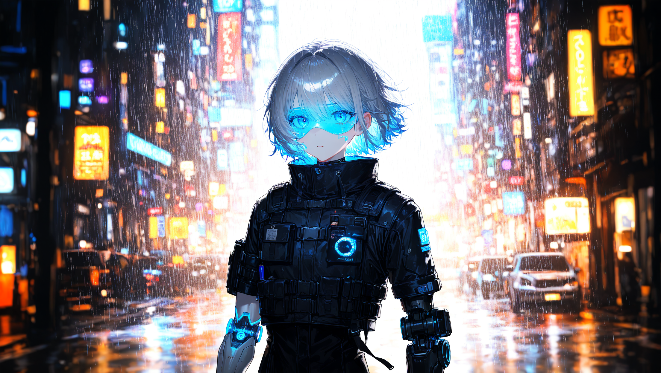 ネオン街の見回り中、ギャングを追い掛けていた途中で主人公が躓いて転んでしまう。