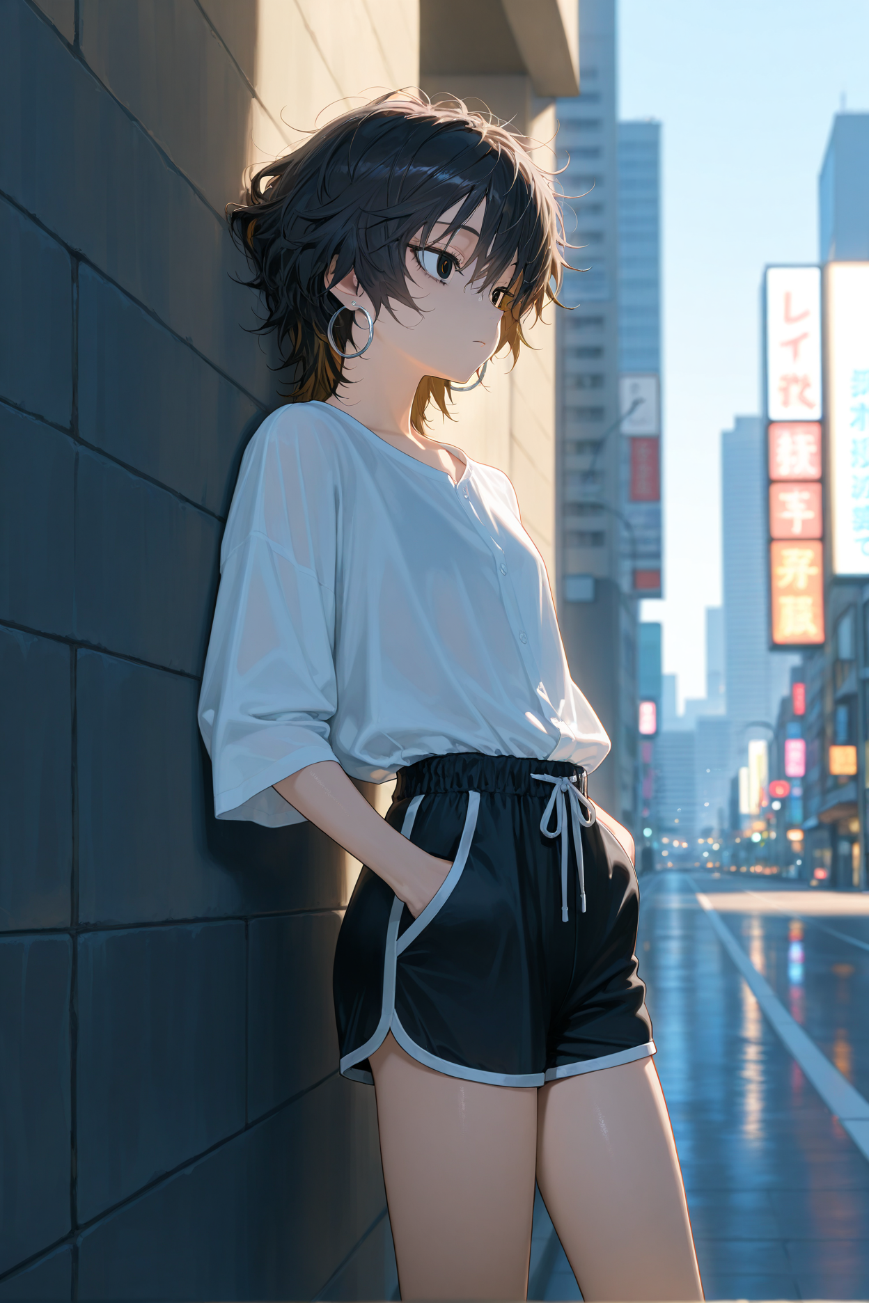 霧雨の降る日に出会う少女