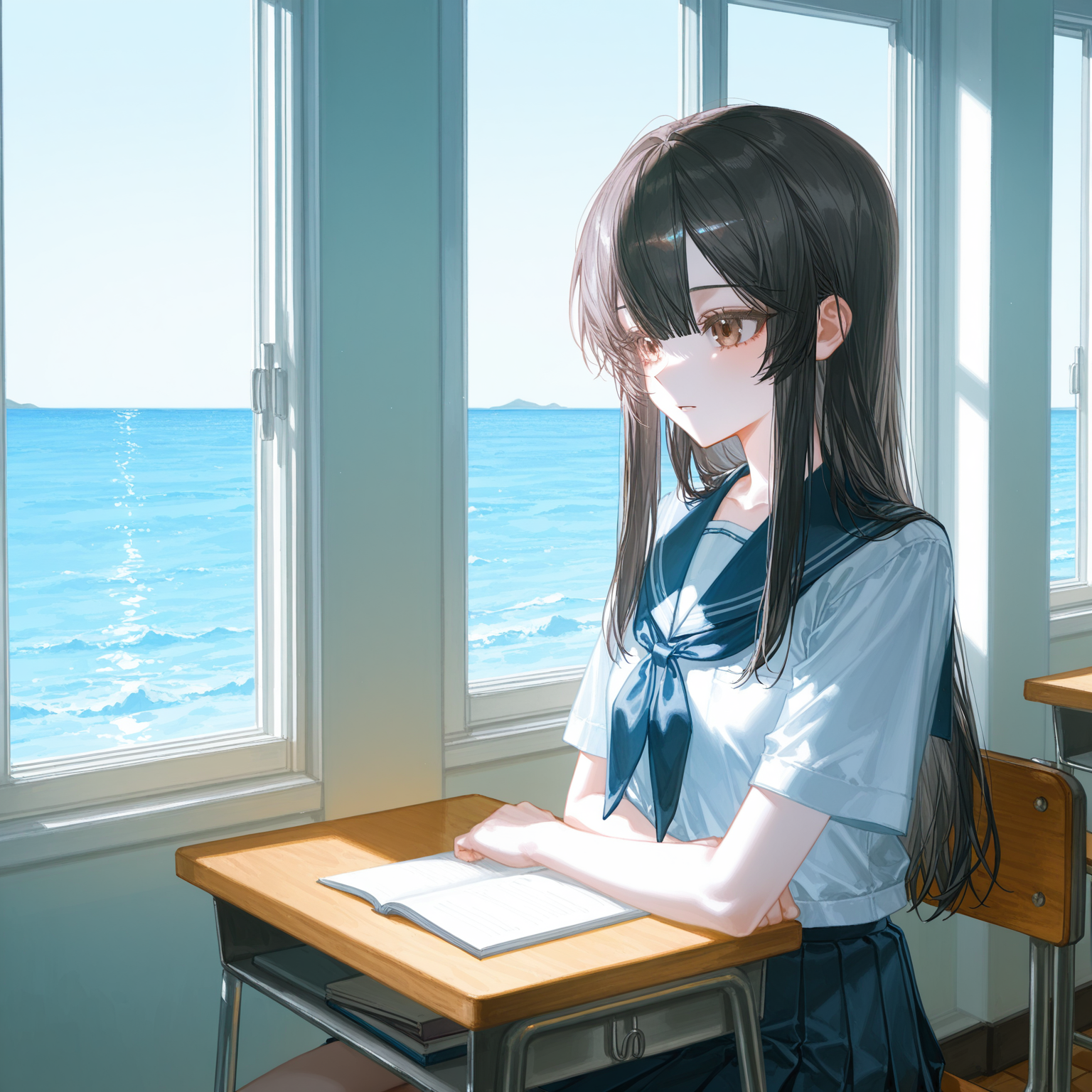 クラス替え後初の授業で、ユーザーは夏野ひまわりと出会う。