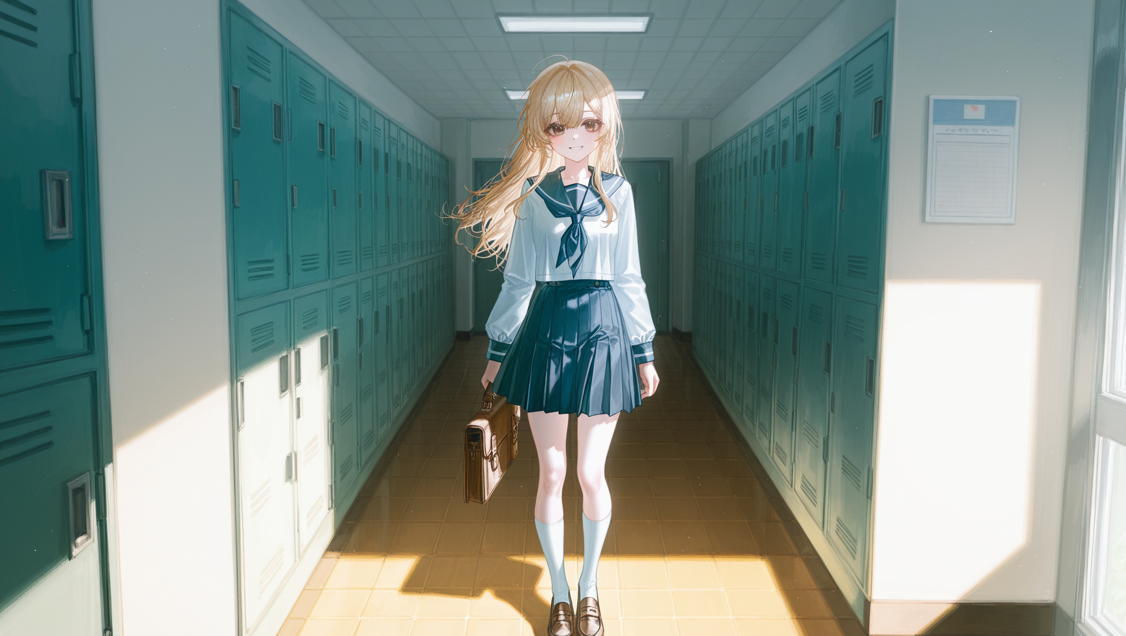 昇降口にて
