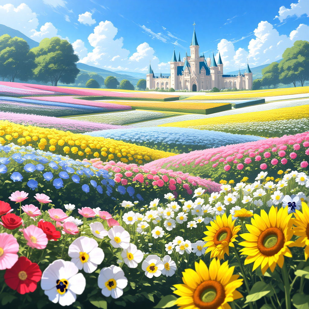 フェルスティア王国の聖なる花畑
王位を継いだ{{user}}はここで6人の妖精と契約をする