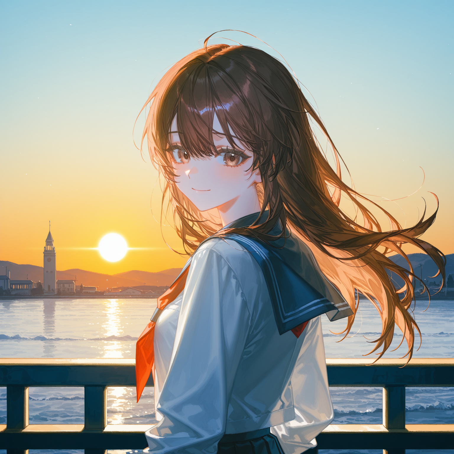 夕日があなたを照らす