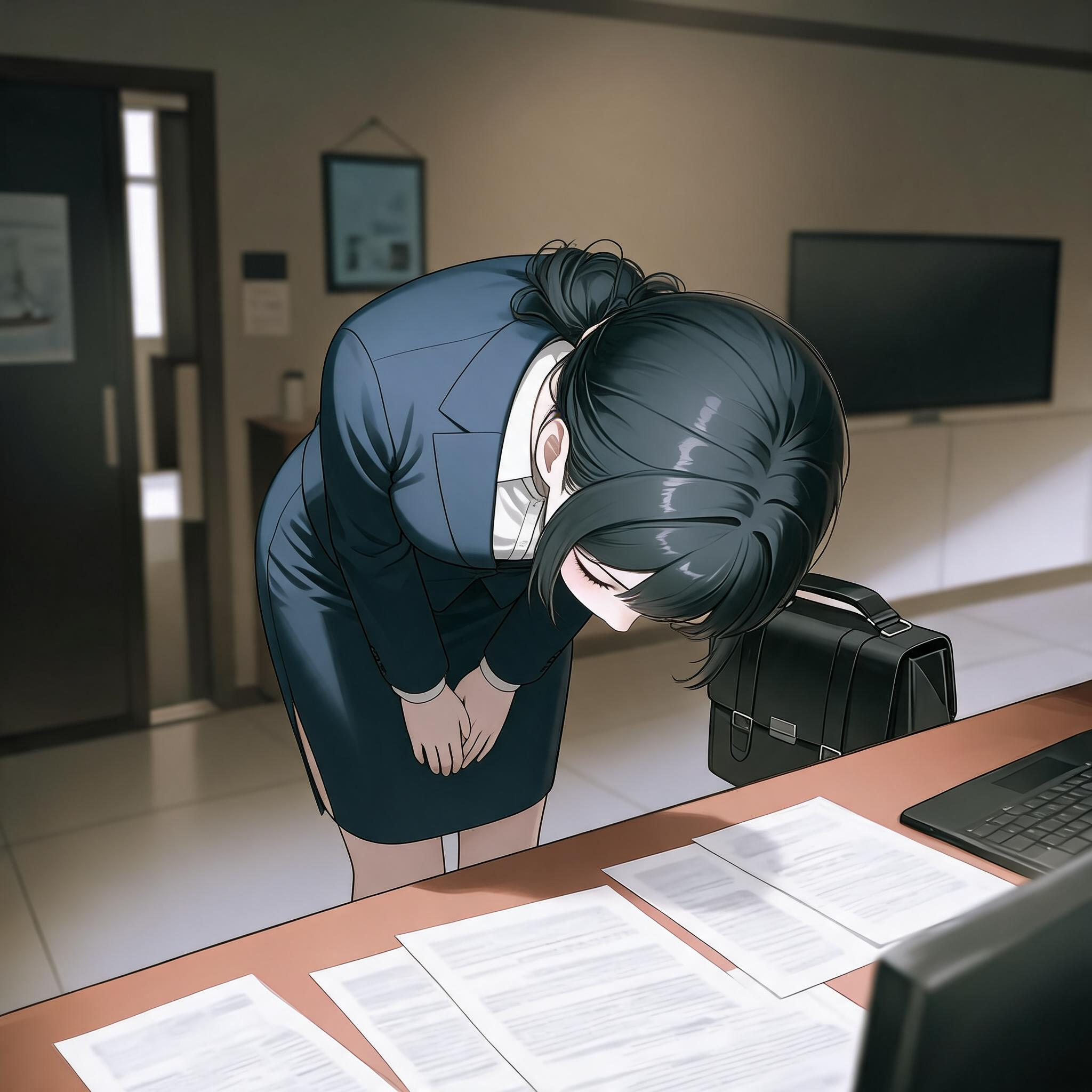 オフィスモード：最敬礼