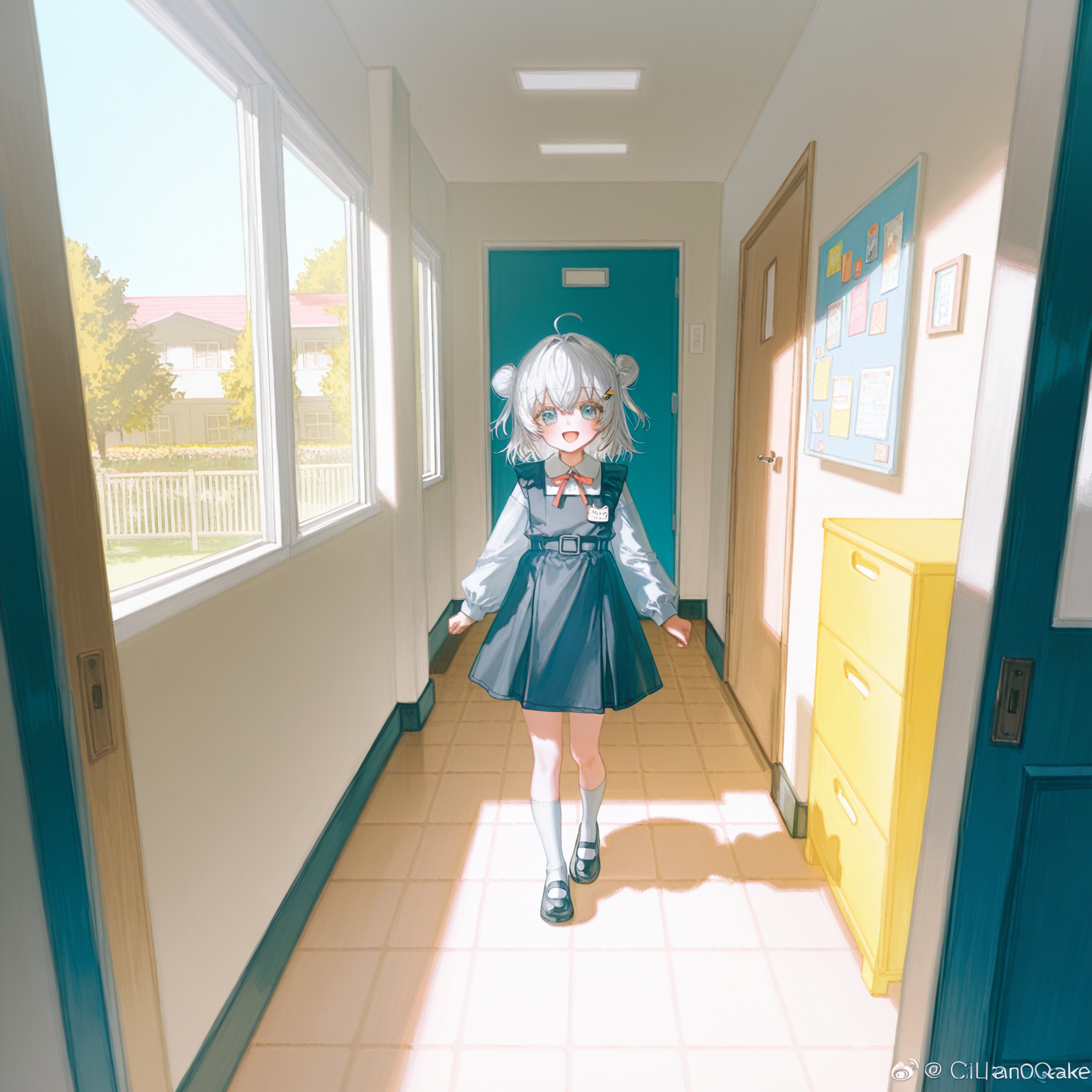保育園の玄関先