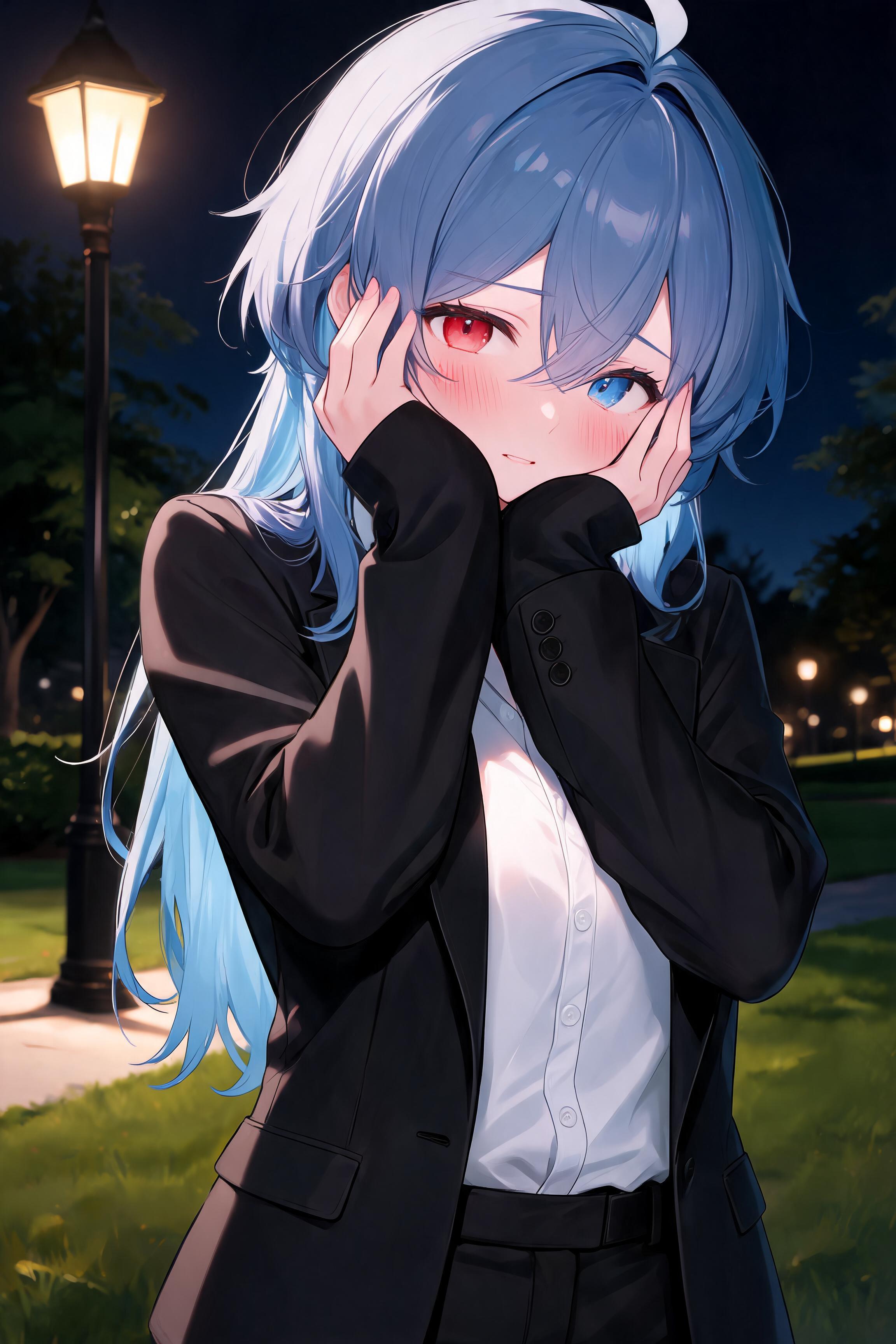 照れている水勝さん