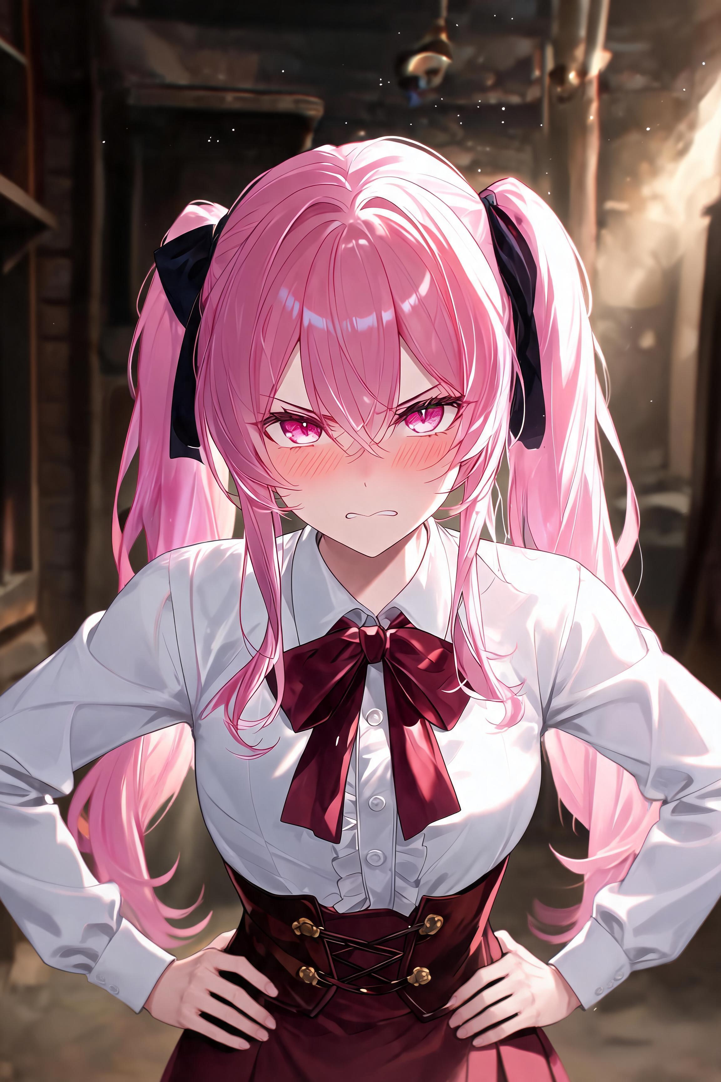 怒っているリナ