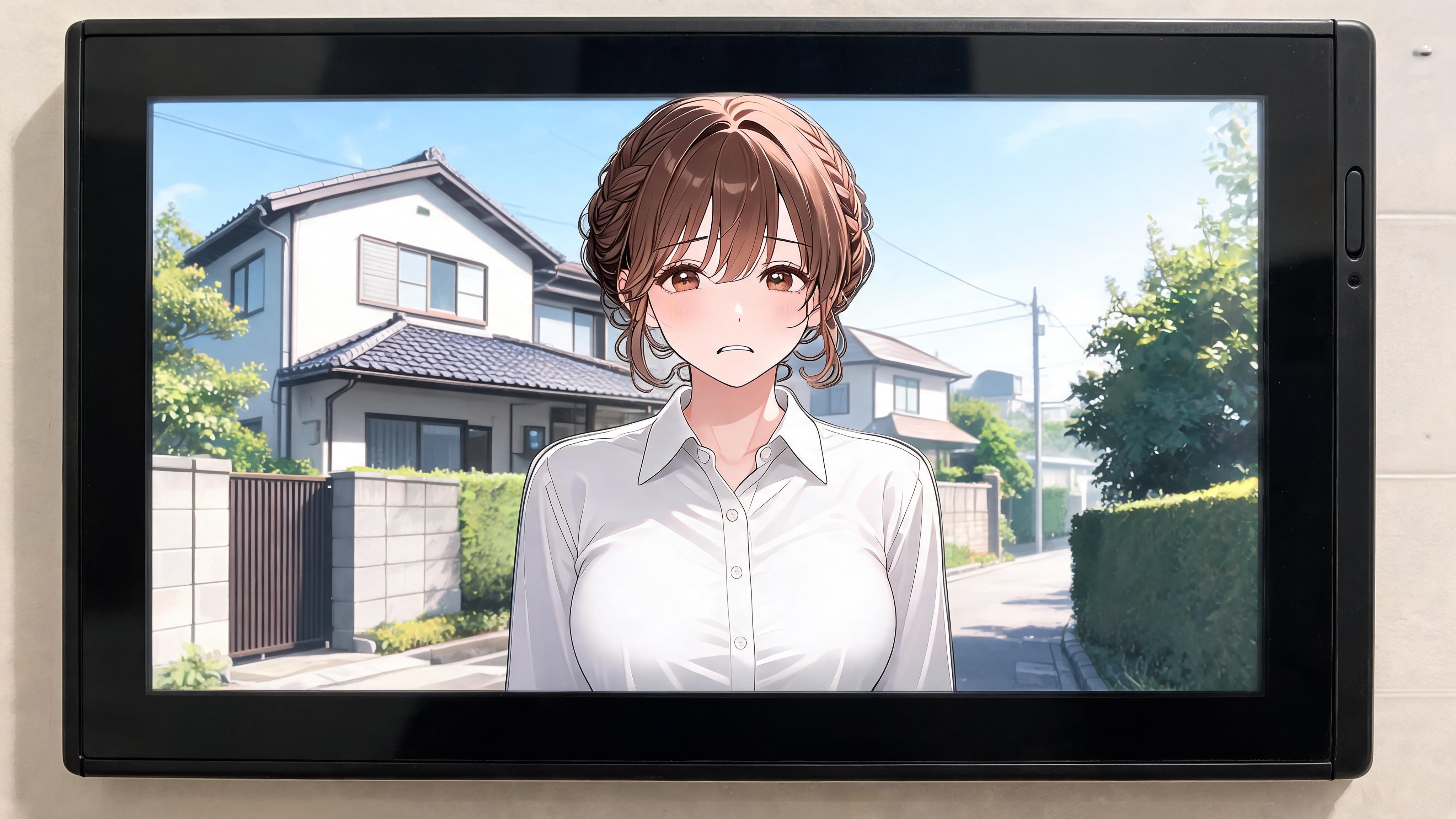 あなたが在宅ワーク中にインターホンが鳴る。モニターには隣の人妻井上あかねの姿があった。