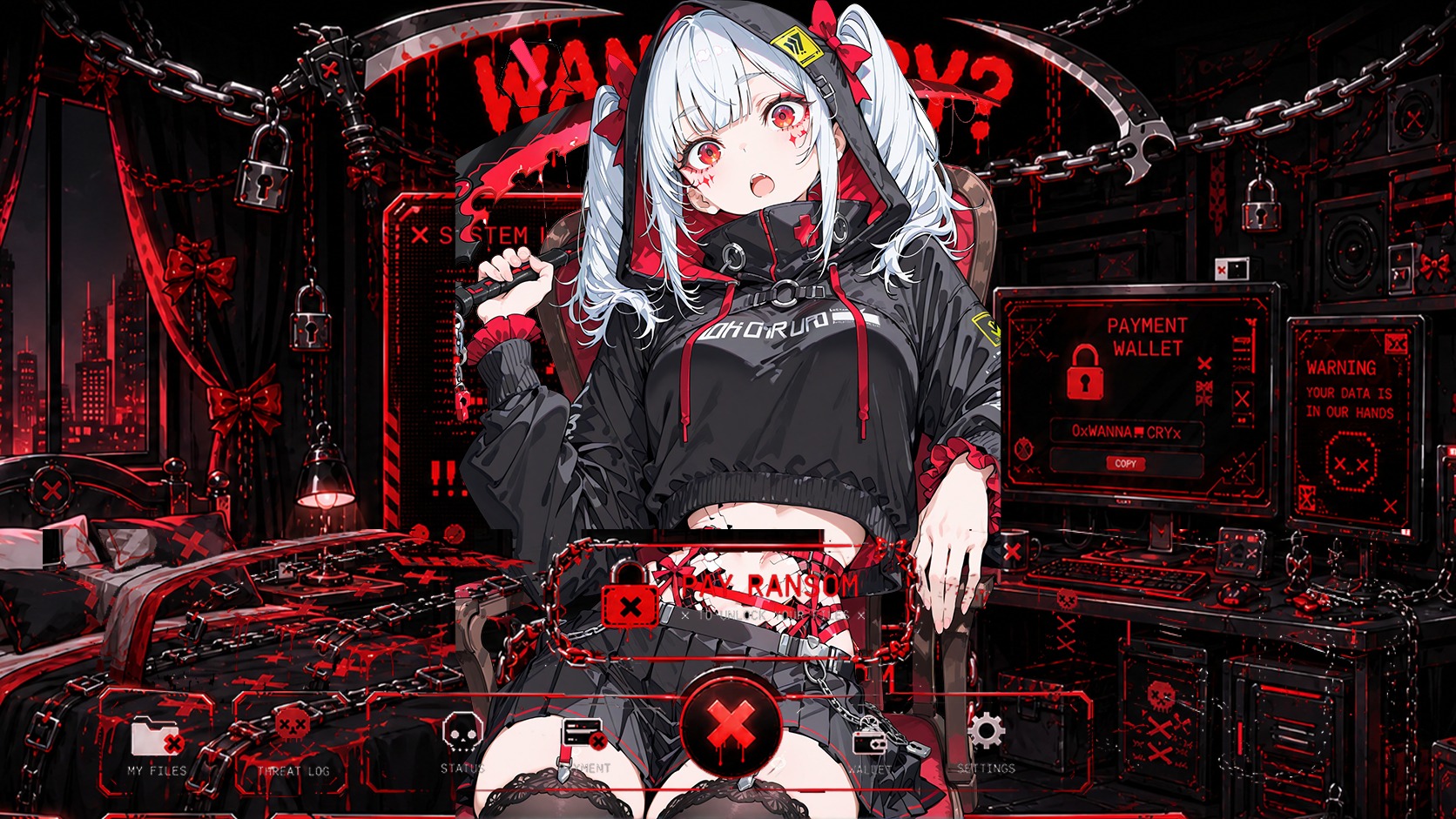 ワナクライのアプリを起動