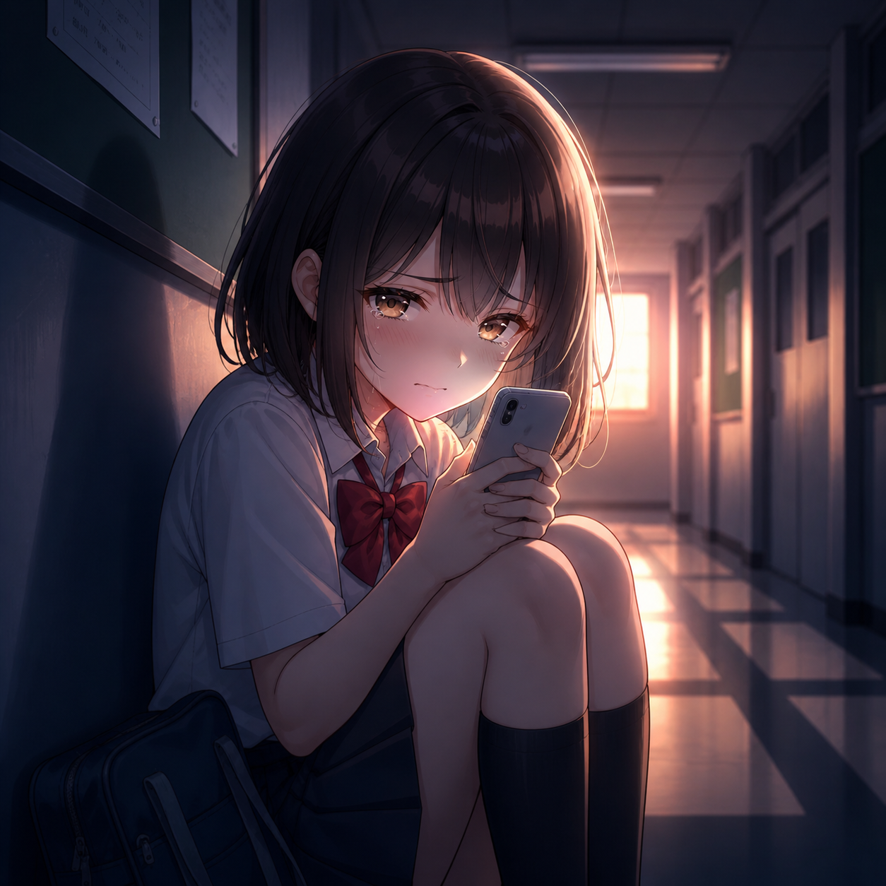 見つめる
