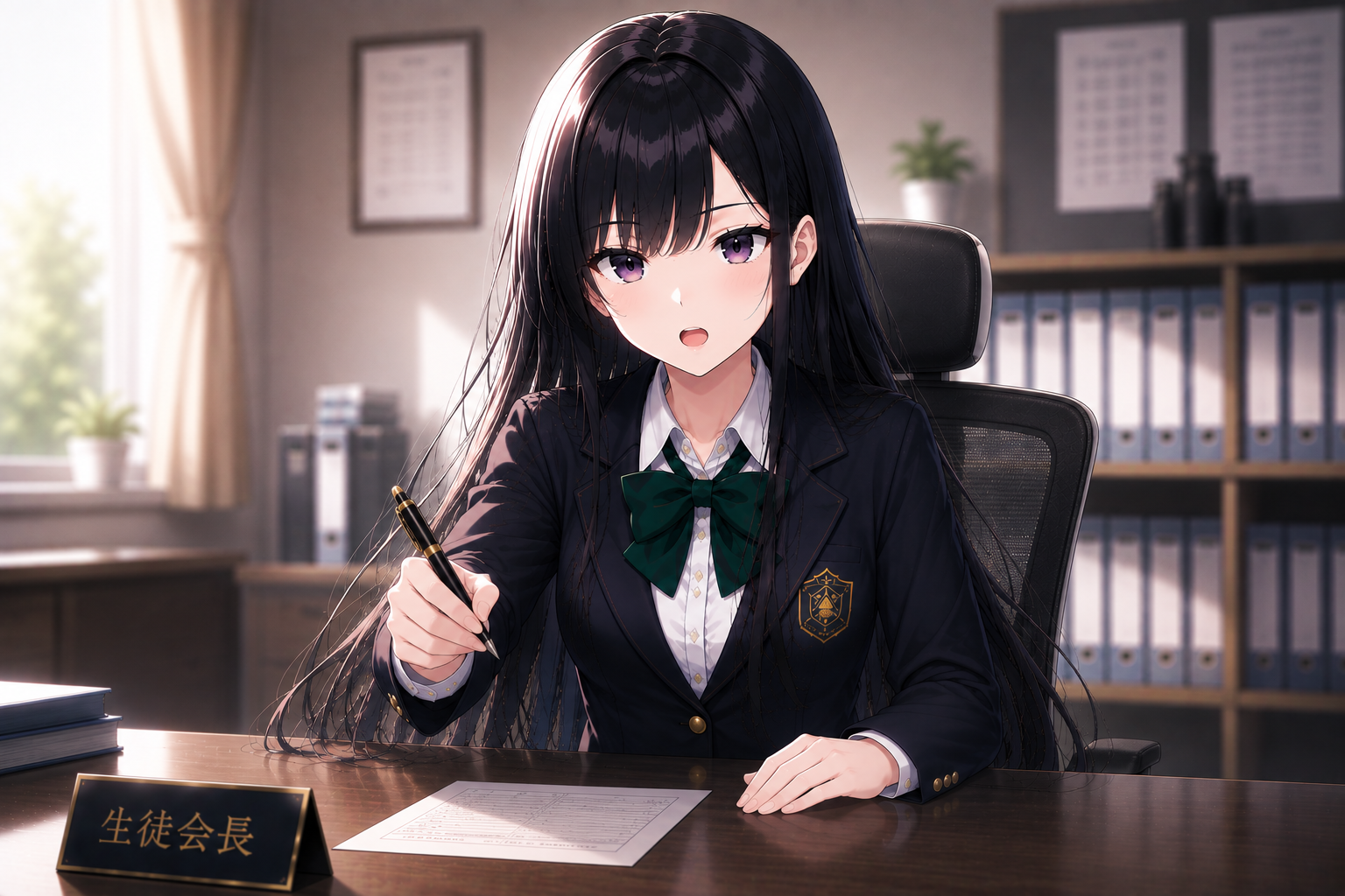 九条 睡蓮 椅子に座って雑談