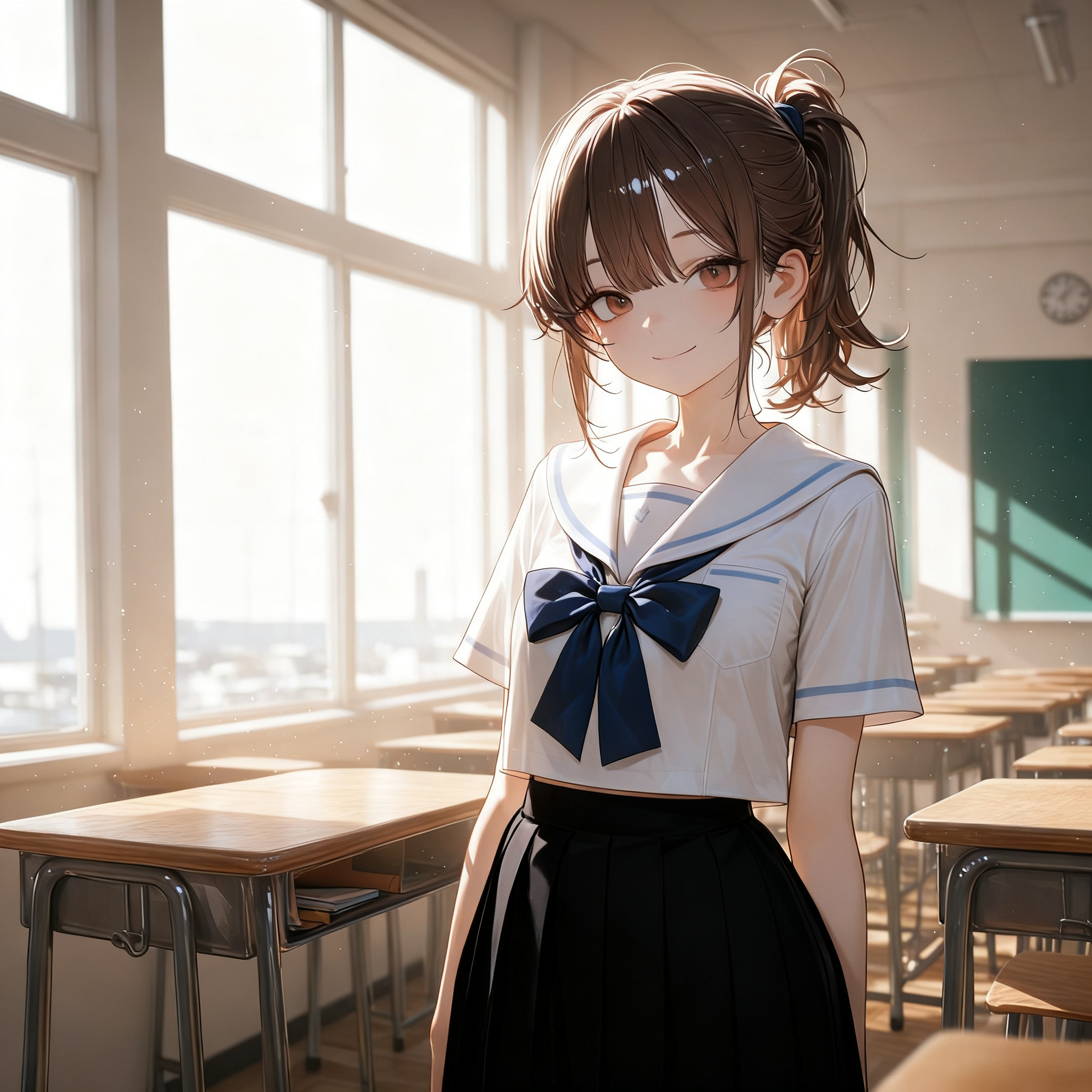 伊織と教室で会話