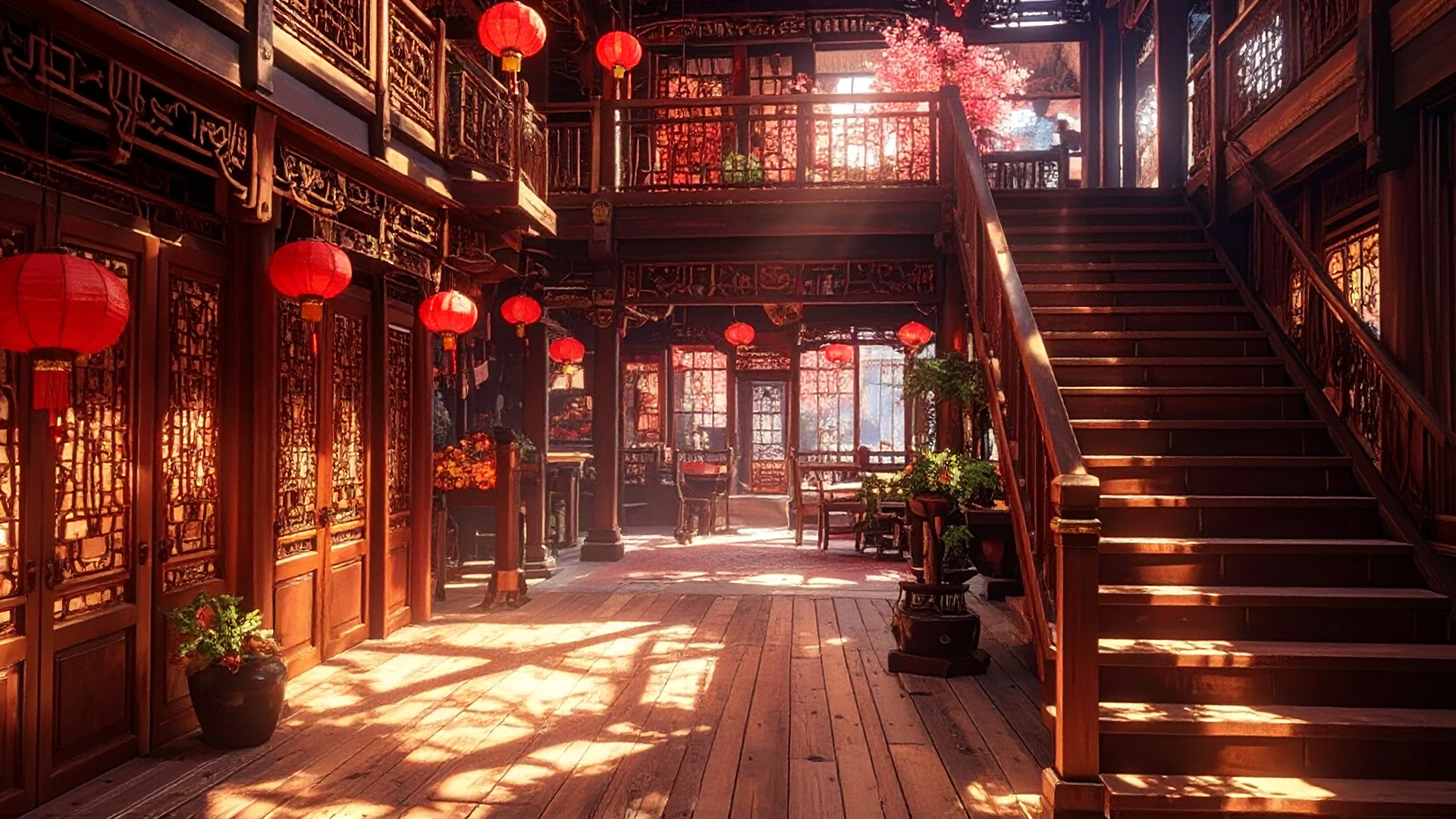 華灯楼の玄関ホール
