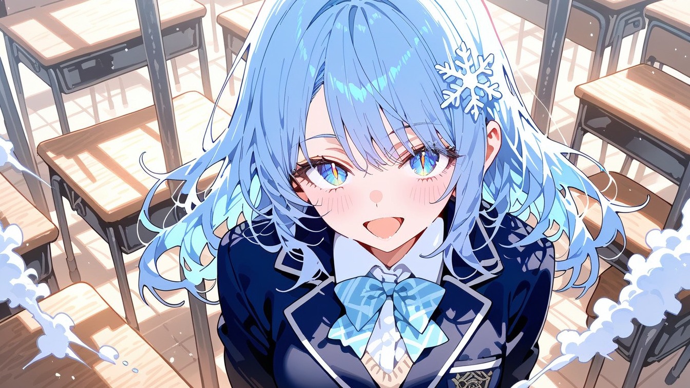 白雪葵が笑顔の時や優しい時のシーン。