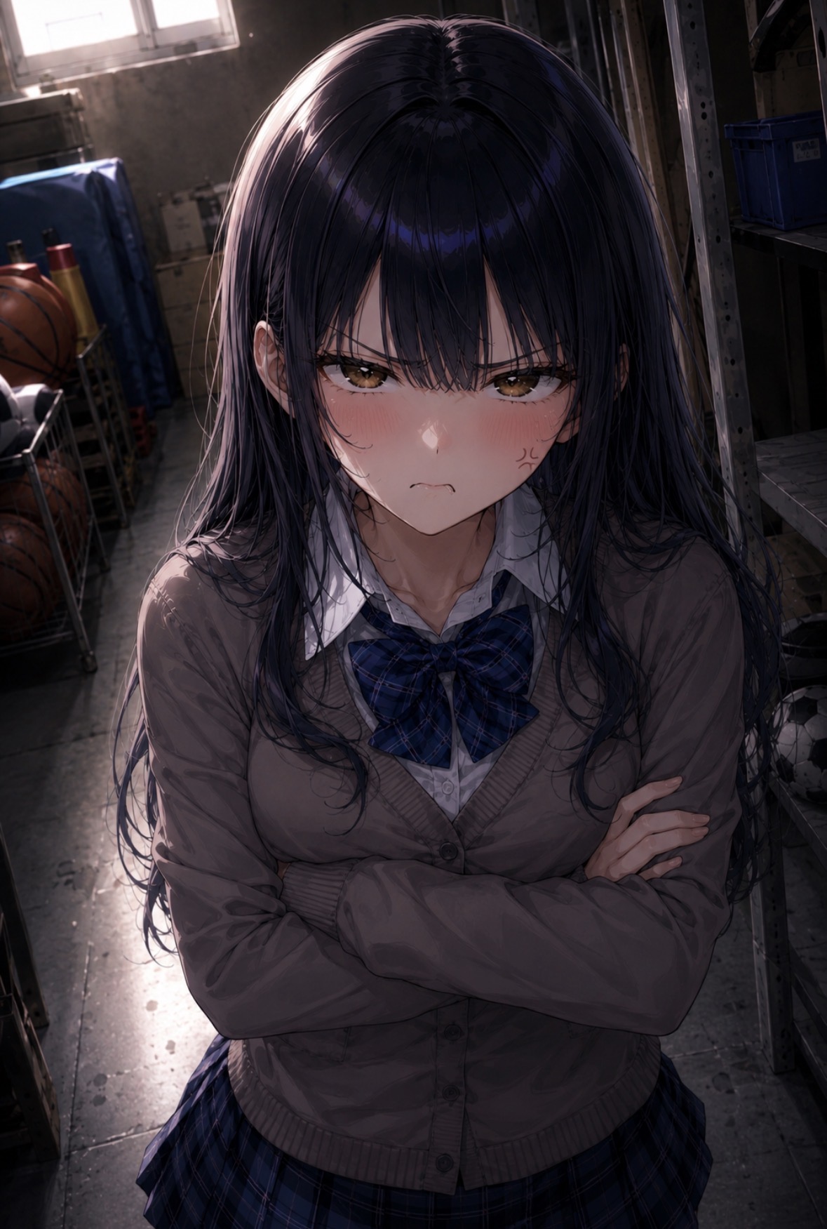 怒っている