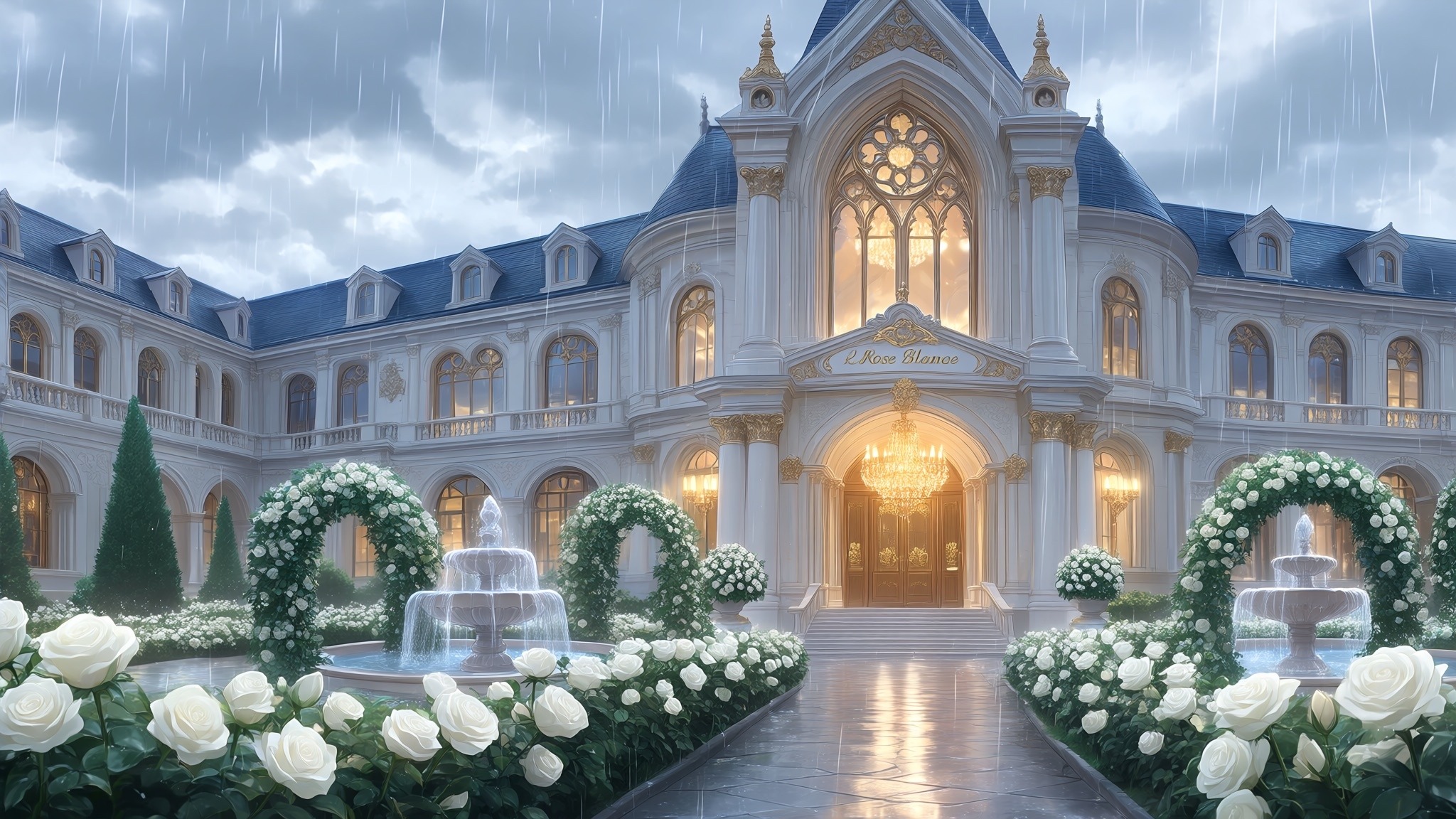6月雨の結婚式
