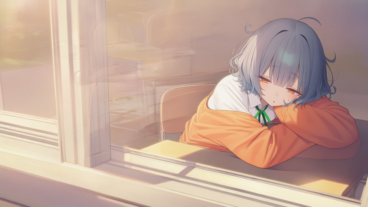 教室内でボーっとしてる
