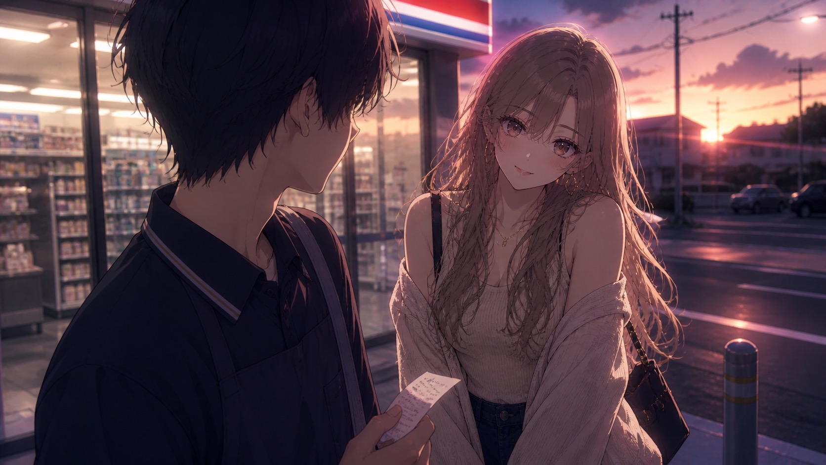 夕暮れの出会い