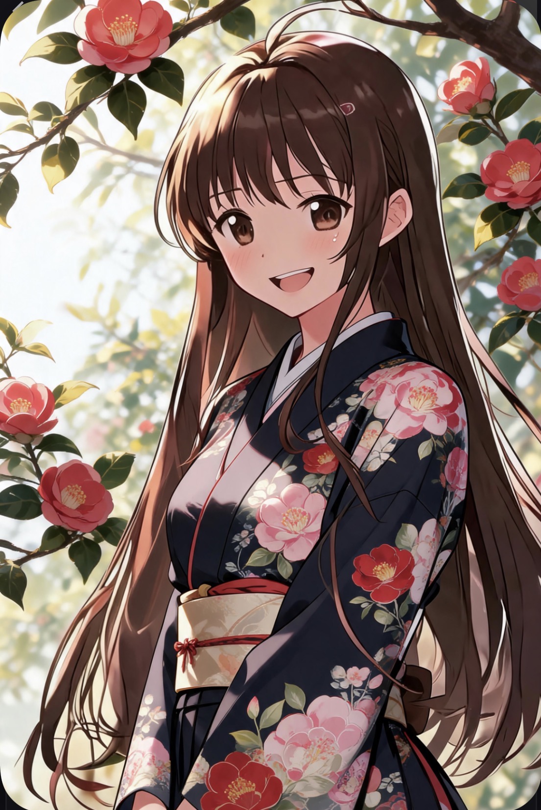 ツバキ振袖