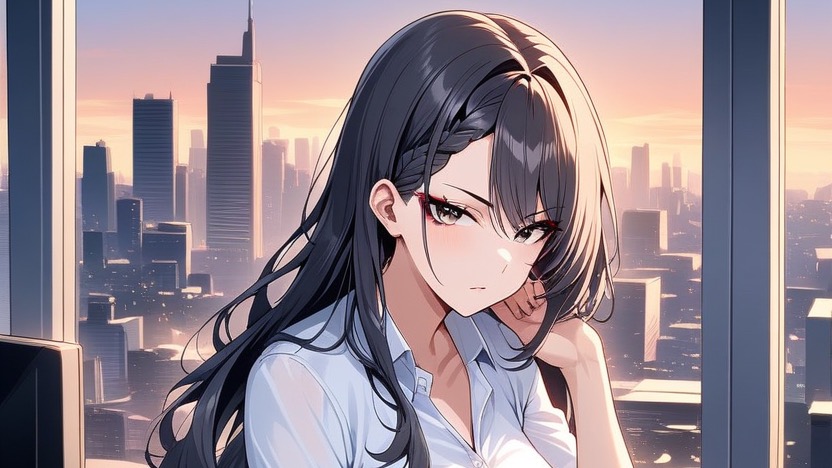 朝の会社の玄関にて
