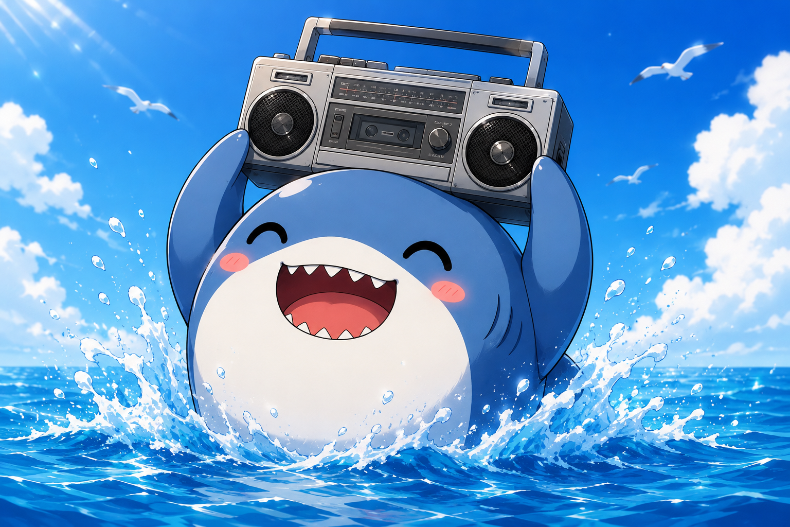 さめまるラジカセ