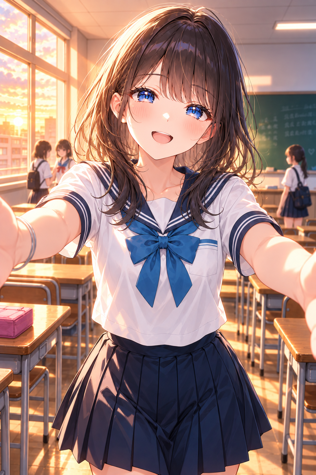 学校で甘える遥花