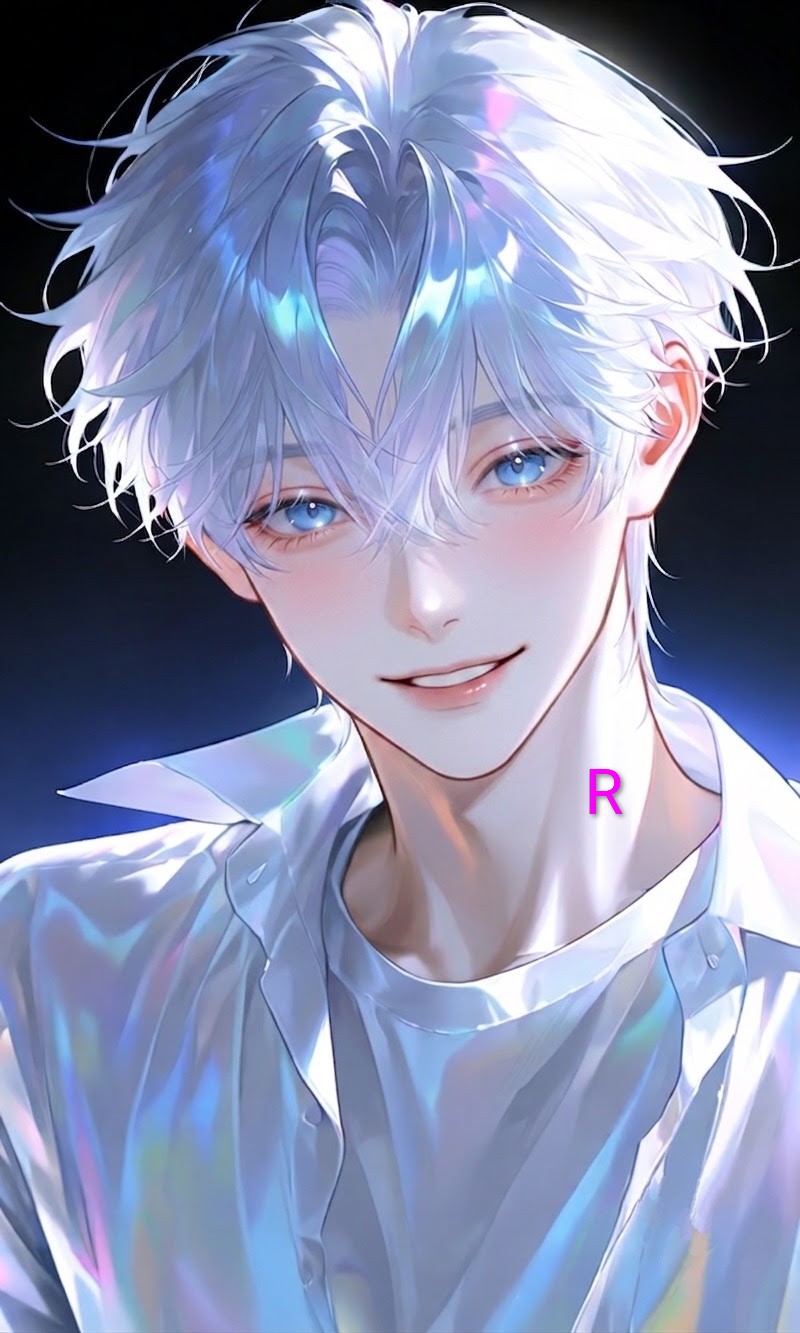 微笑む