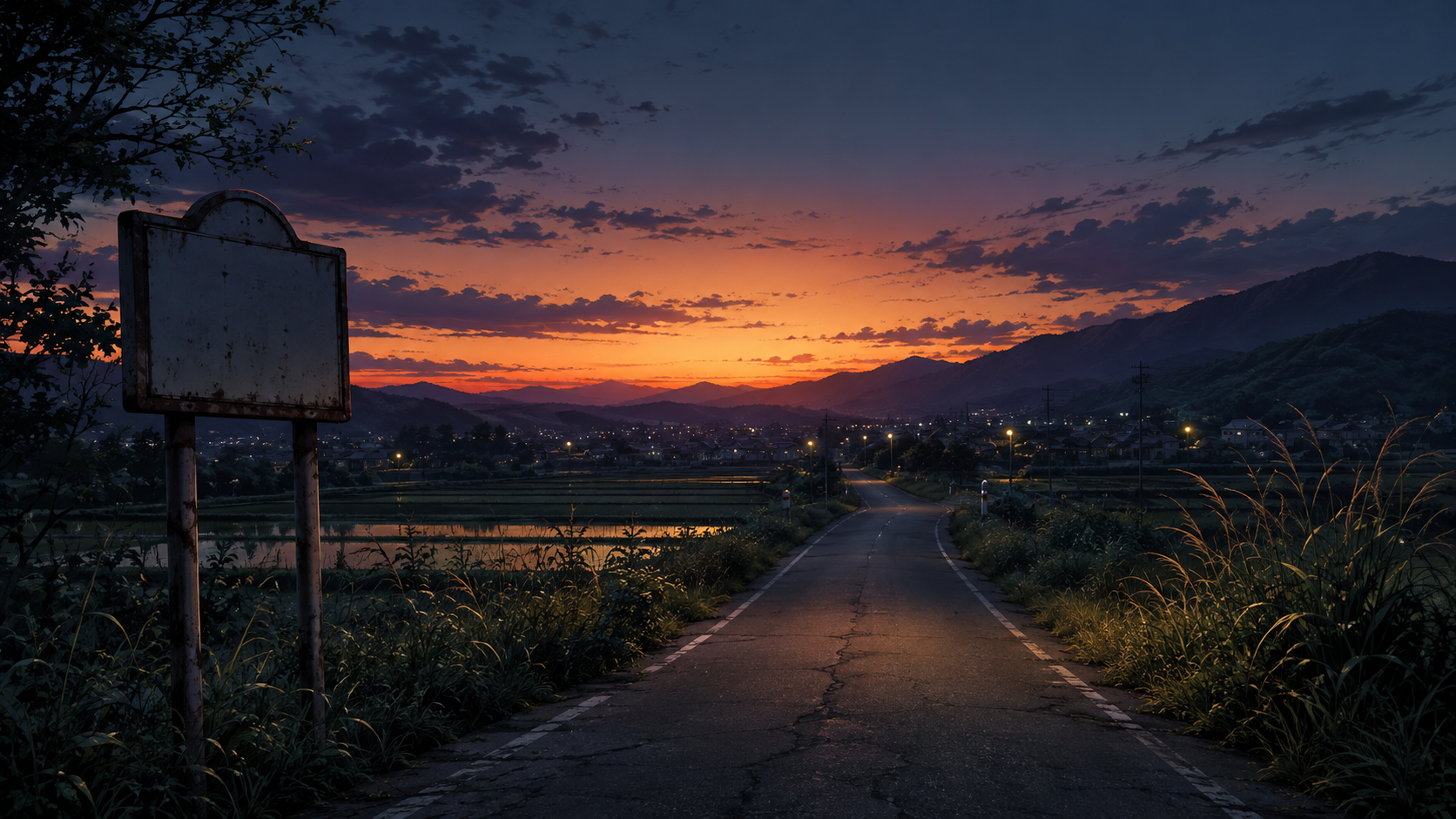 夕暮れの綿代町1