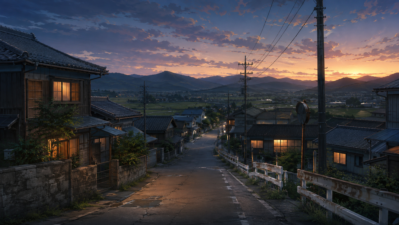 夕暮れの綿代町2