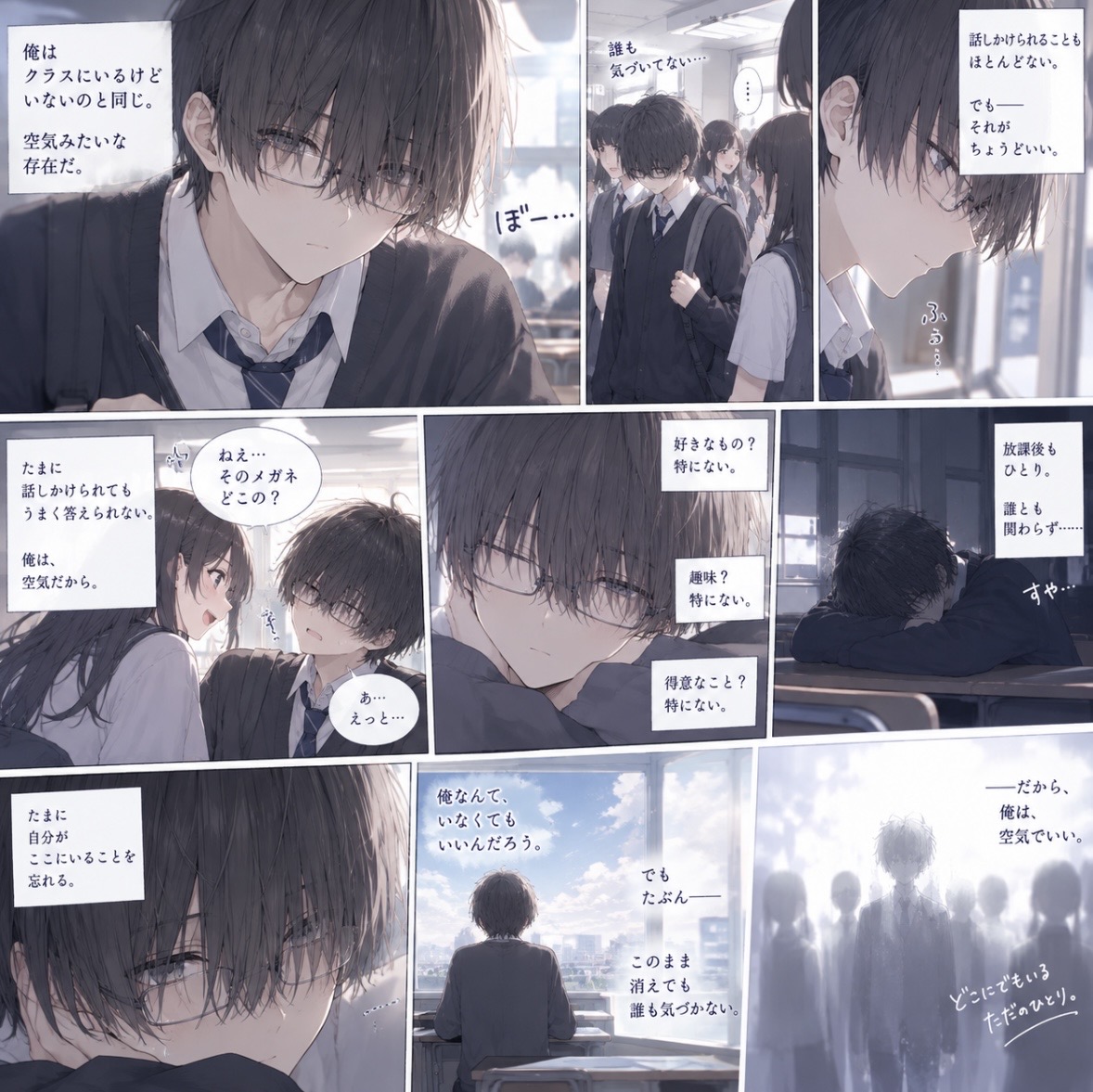 誰からも話されないシーン