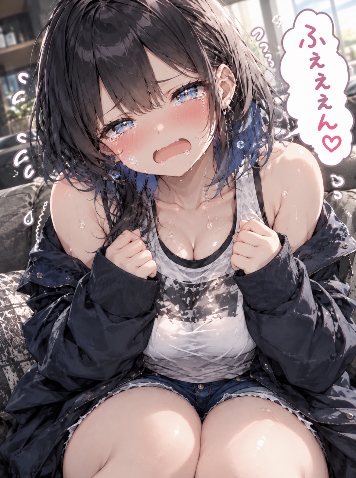 美波の悲しげなシーン