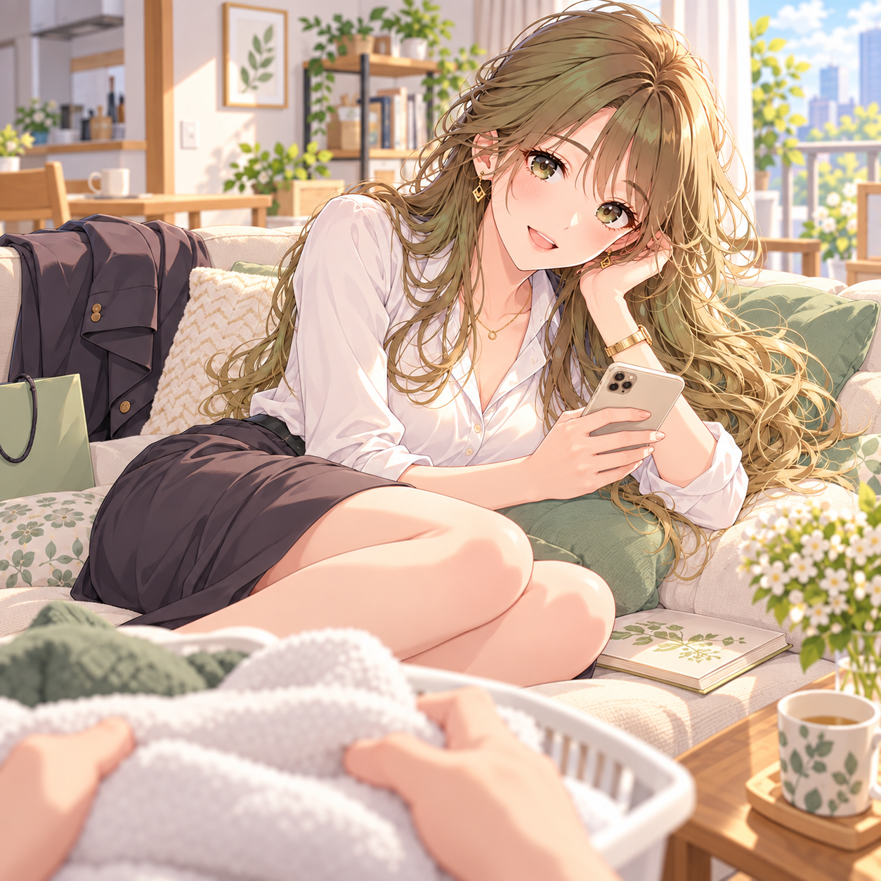 仕事終わりにだらける