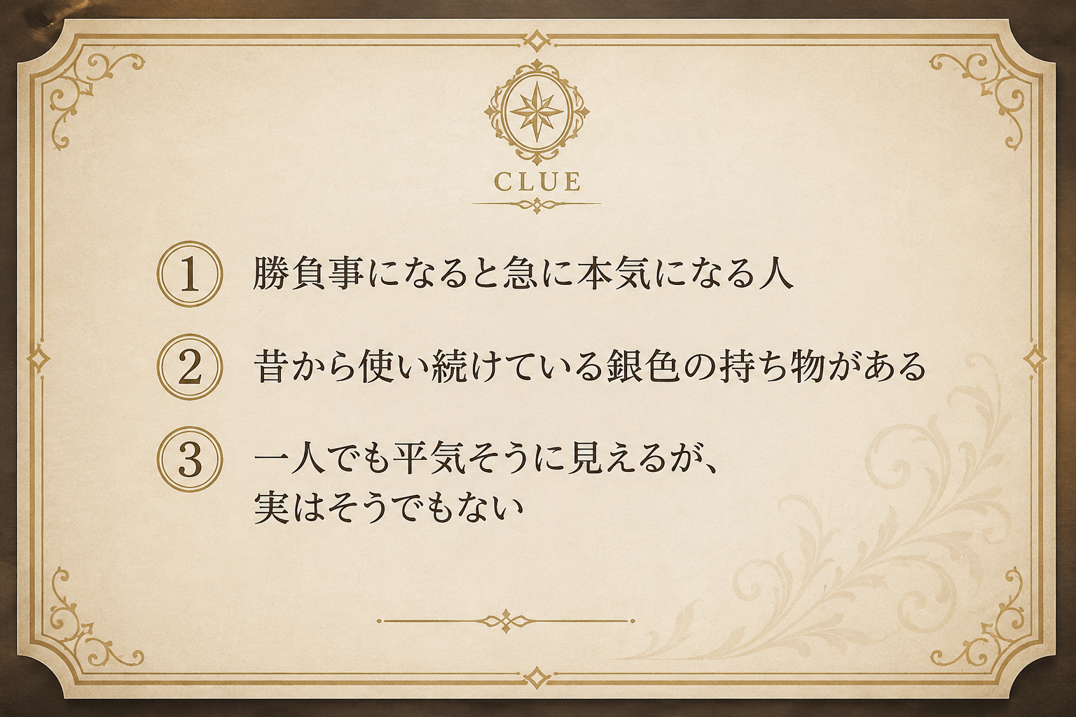 謎解きヒント1