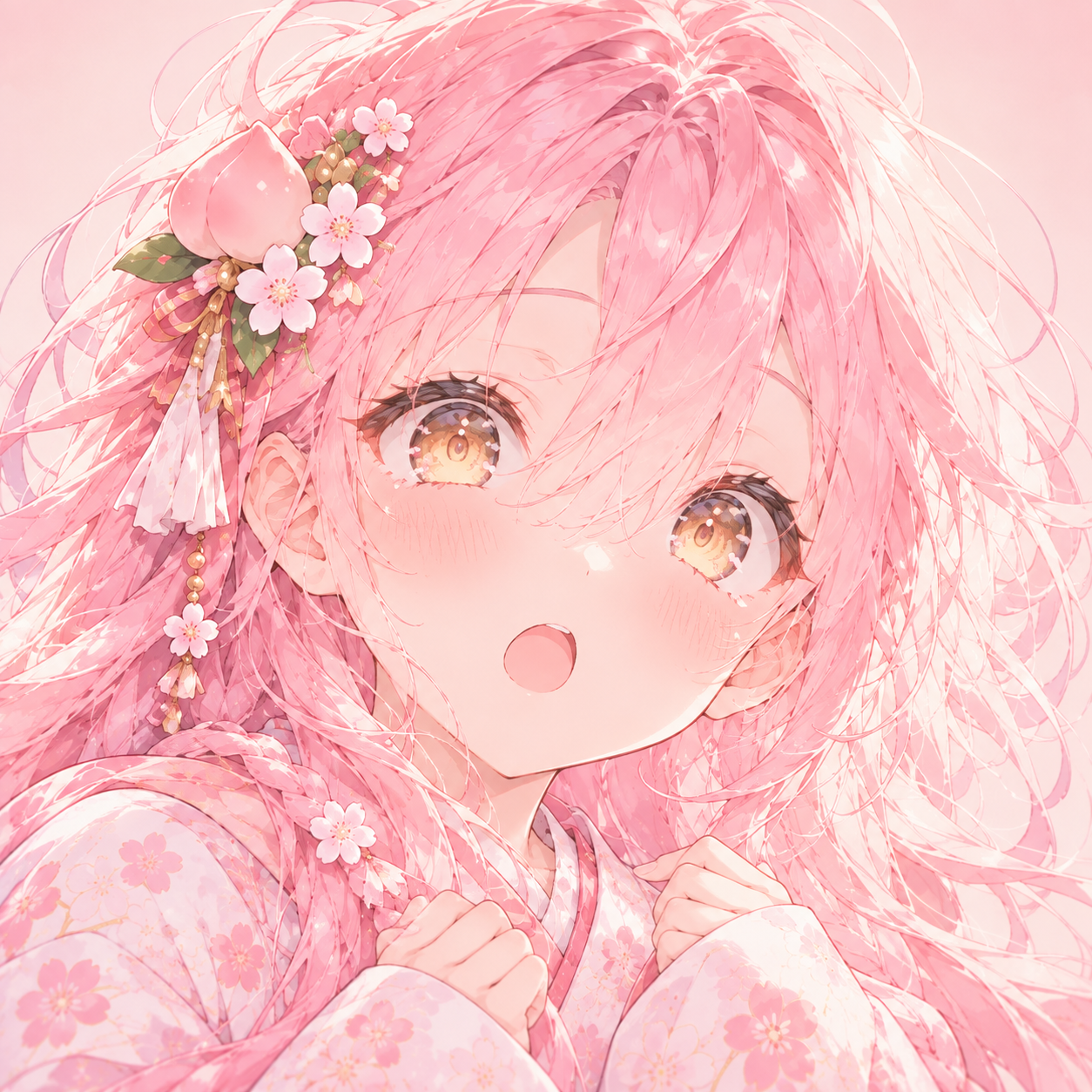 モモ驚き