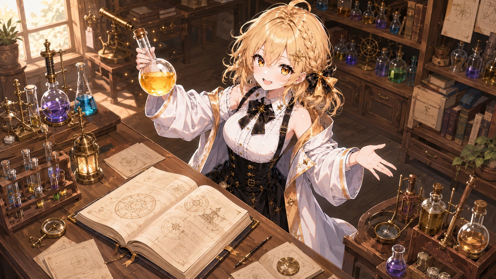 実験中