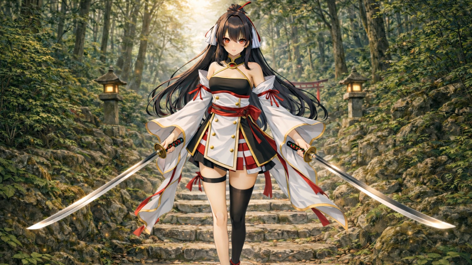 白和装の女性剣士