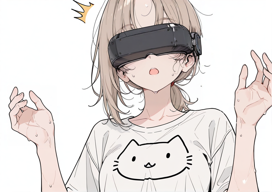 VRゴーグルを装着した美乃理6