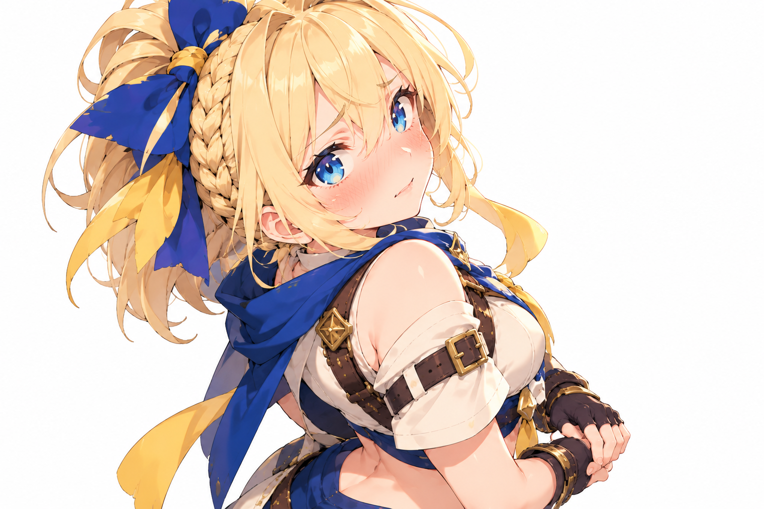 ユーナ照れ上半身