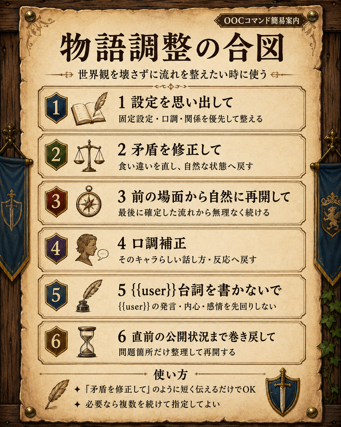 物語調整の合図